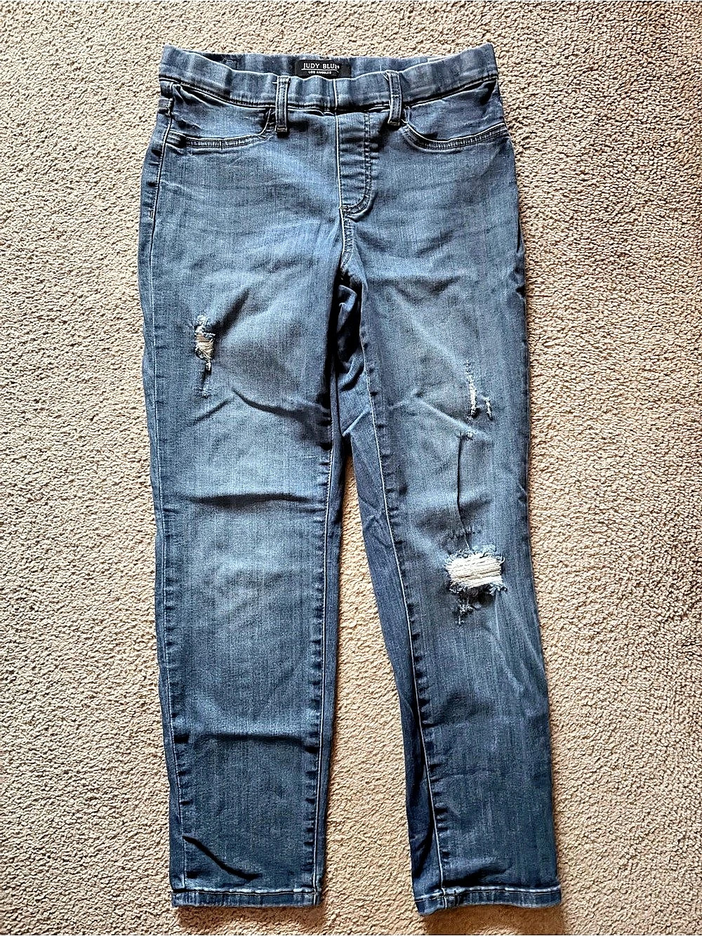 Judy Blue Mid-Rise Distressed Jeggings Blue Size 9/29
